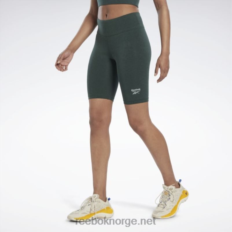 kvinner_skoggronn_mel_2x42n977_reebok_logo_shorts_med_identitet.jpg kvinner skoggrønn mel 2X42N977 Reebok logo-shorts med identitet - Bilde 1