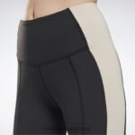 kvinner sort/stukk 2X42N613 Reebok lux high-rise colorblock leggings - Bilde 5