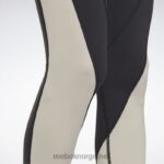 kvinner sort/stukk 2X42N613 Reebok lux high-rise colorblock leggings - Bilde 6
