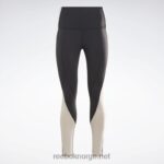 kvinner sort/stukk 2X42N613 Reebok lux high-rise colorblock leggings - Bilde 8