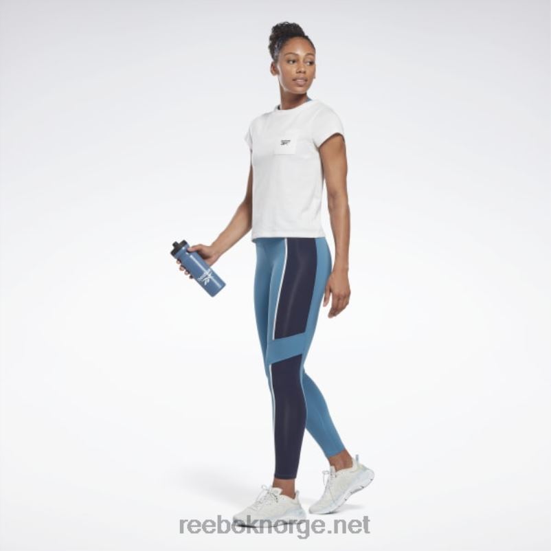 kvinner stålblå s23-r 2X42N522 Reebok lux fargeblokk-tights med høy midje - Bilde 2