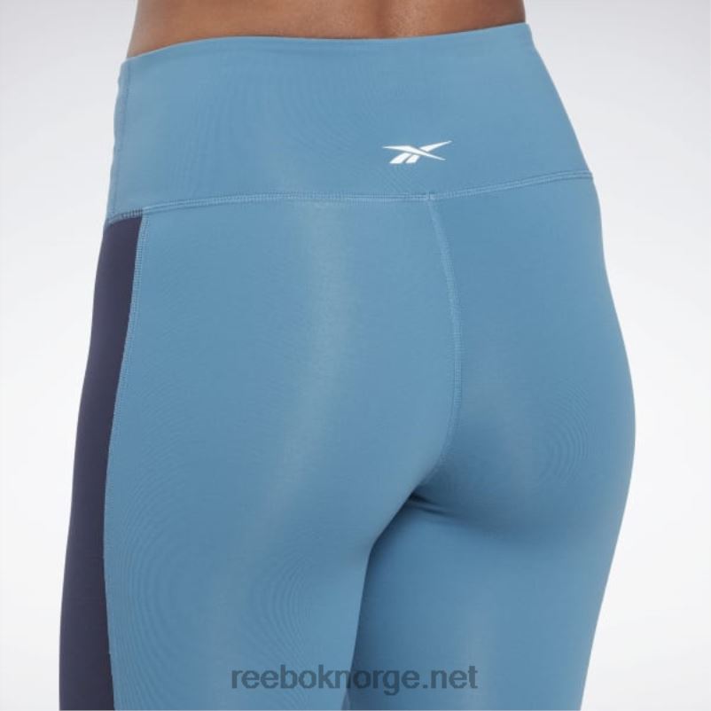 kvinner stålblå s23-r 2X42N522 Reebok lux fargeblokk-tights med høy midje - Bilde 5