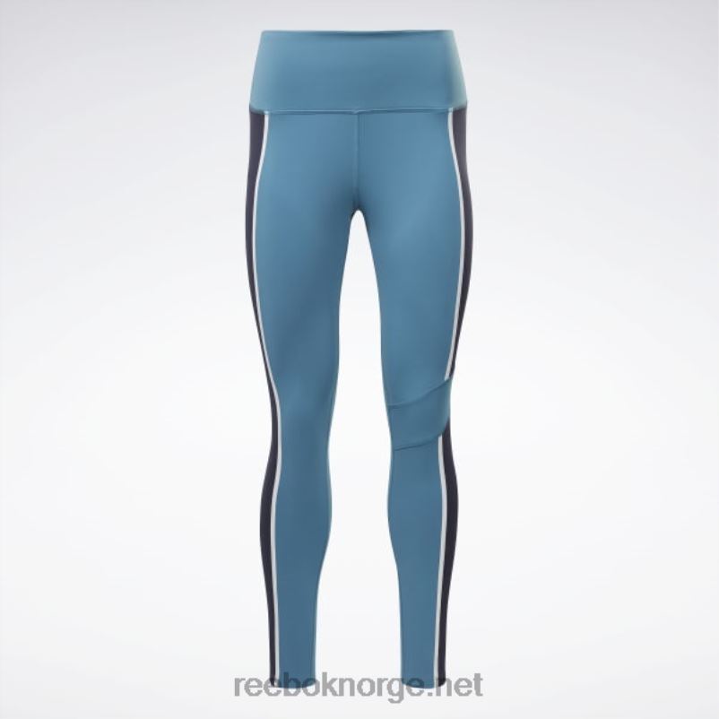 kvinner stålblå s23-r 2X42N522 Reebok lux fargeblokk-tights med høy midje - Bilde 6