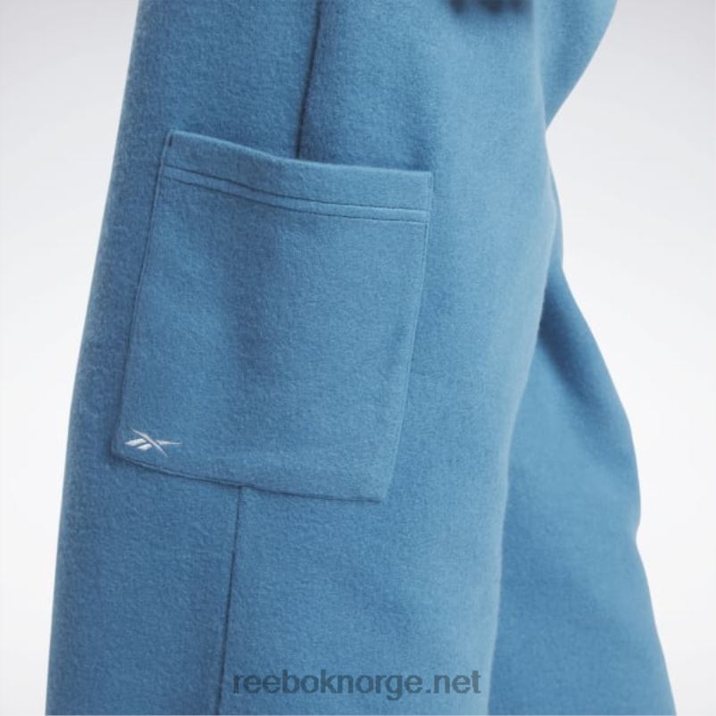 kvinner stålblå s23-r 2X42N524 Reebok klassiske omvendt fleece bukser med brede ben - Bilde 5