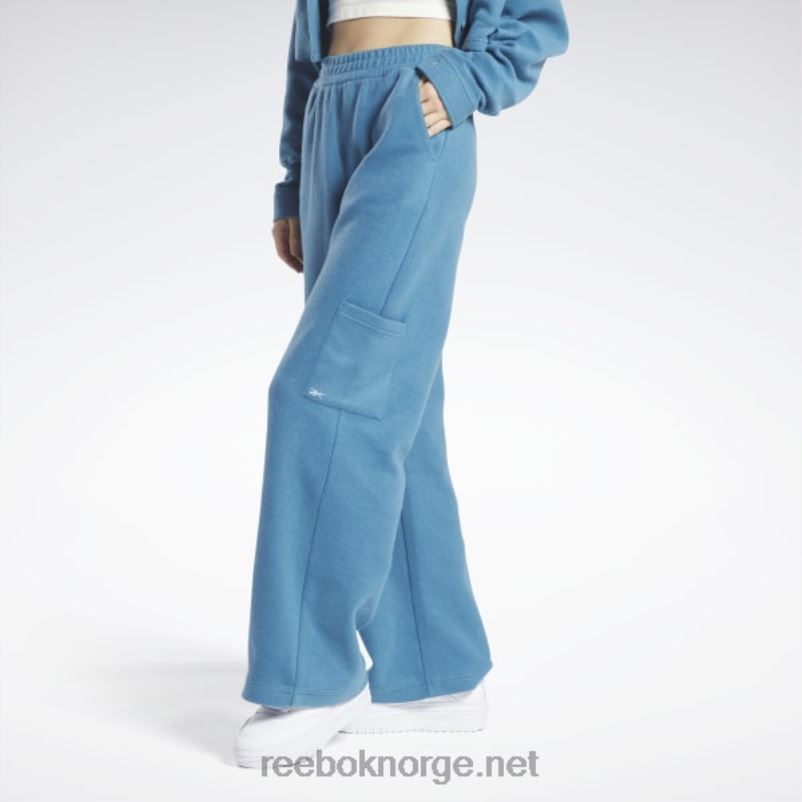 kvinner stålblå s23-r 2X42N524 Reebok klassiske omvendt fleece bukser med brede ben - Bilde 1