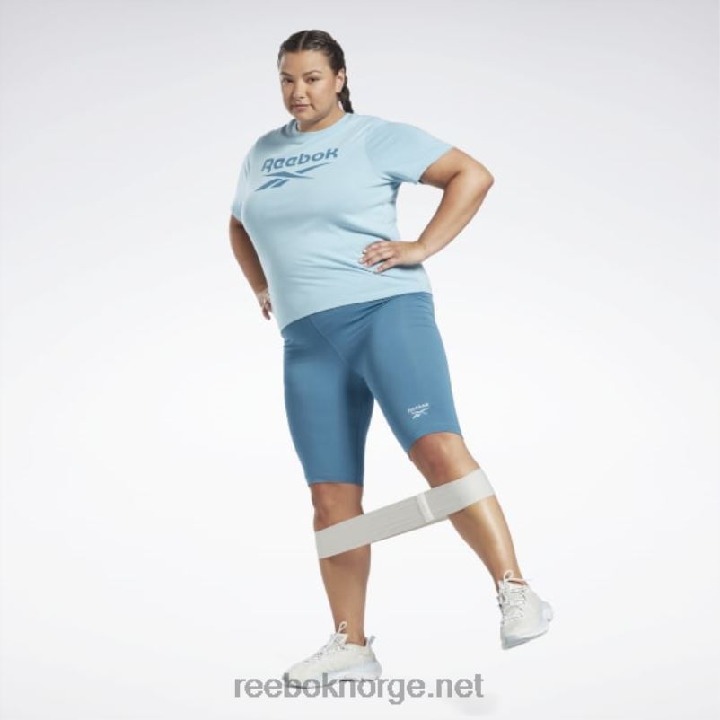 kvinner stålblå s23-r 2X42N697 Reebok logo-shorts med identitet (plus size) - Bilde 2