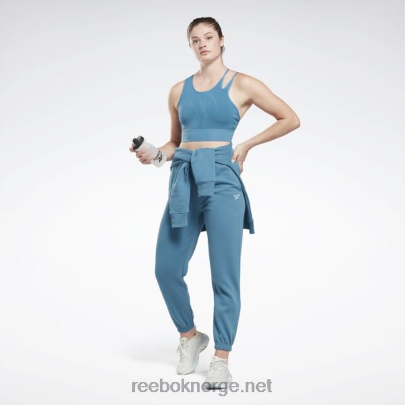 kvinner stålblå s23-r 2X42N827 Reebok identitet stor logo fleece crew sweatshirt - Bilde 2