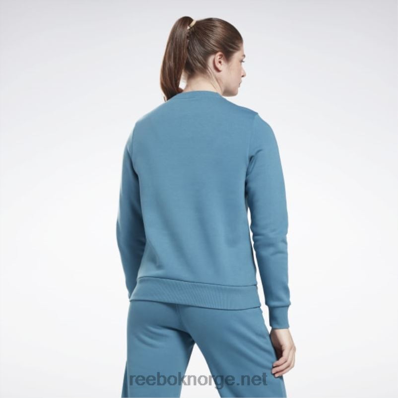 kvinner stålblå s23-r 2X42N827 Reebok identitet stor logo fleece crew sweatshirt - Bilde 3