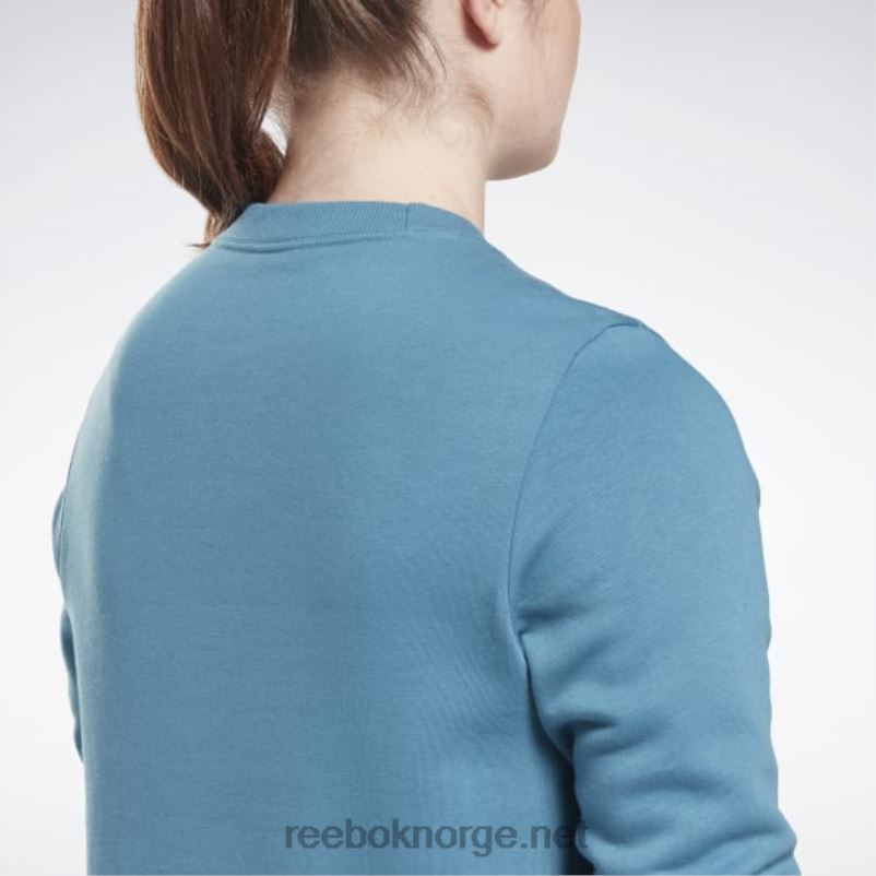kvinner stålblå s23-r 2X42N827 Reebok identitet stor logo fleece crew sweatshirt - Bilde 5