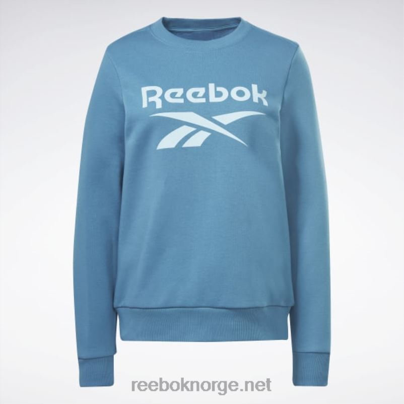 kvinner stålblå s23-r 2X42N827 Reebok identitet stor logo fleece crew sweatshirt - Bilde 6