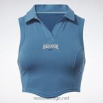 kvinner stålblå s23-r 2X42N854 Reebok klassiske varsity tank topp - Bilde 7