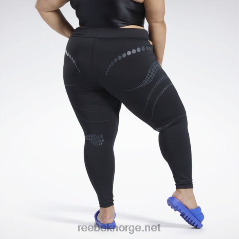 kvinner svart 2X42N218 Reebok cardi b tights (plus size) - Bilde 2
