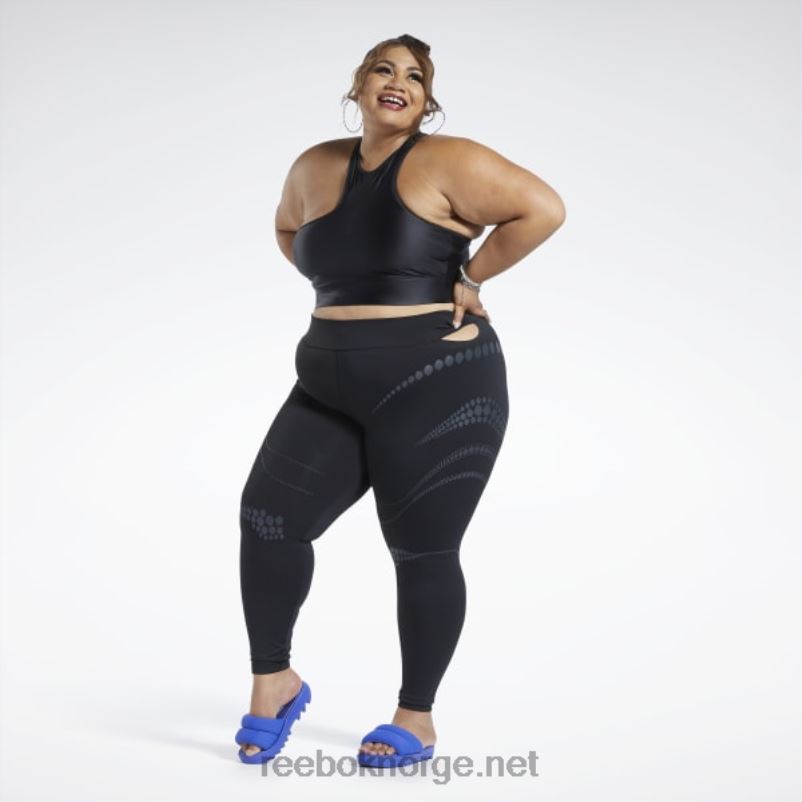 kvinner svart 2X42N218 Reebok cardi b tights (plus size) - Bilde 3