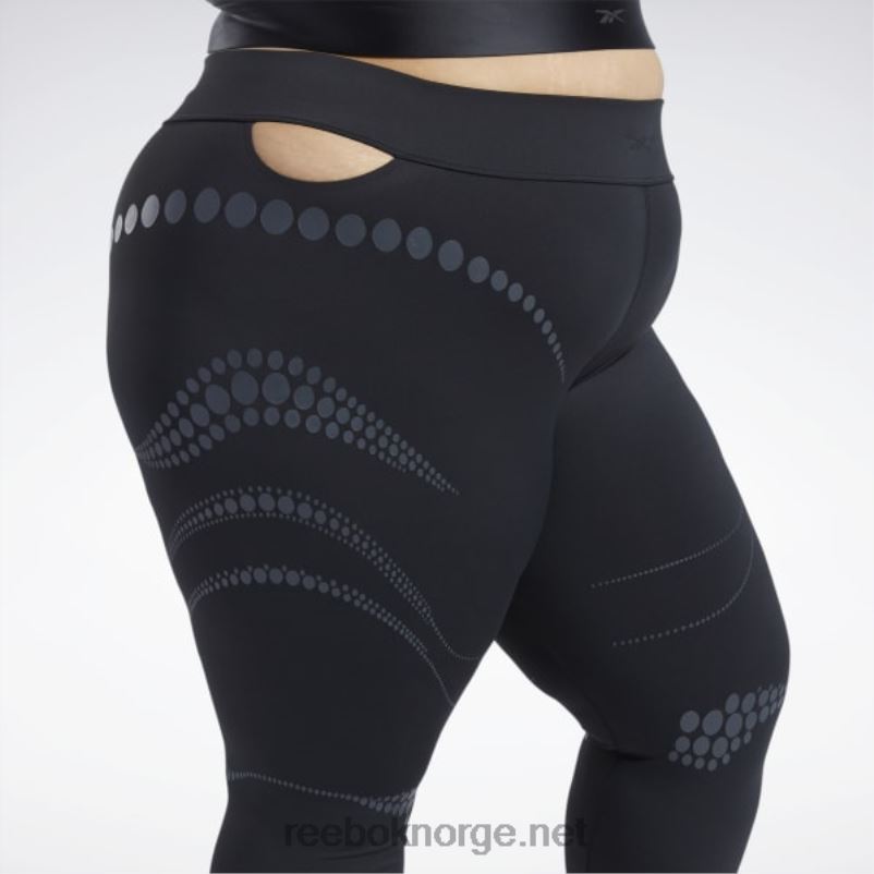 kvinner svart 2X42N218 Reebok cardi b tights (plus size) - Bilde 5