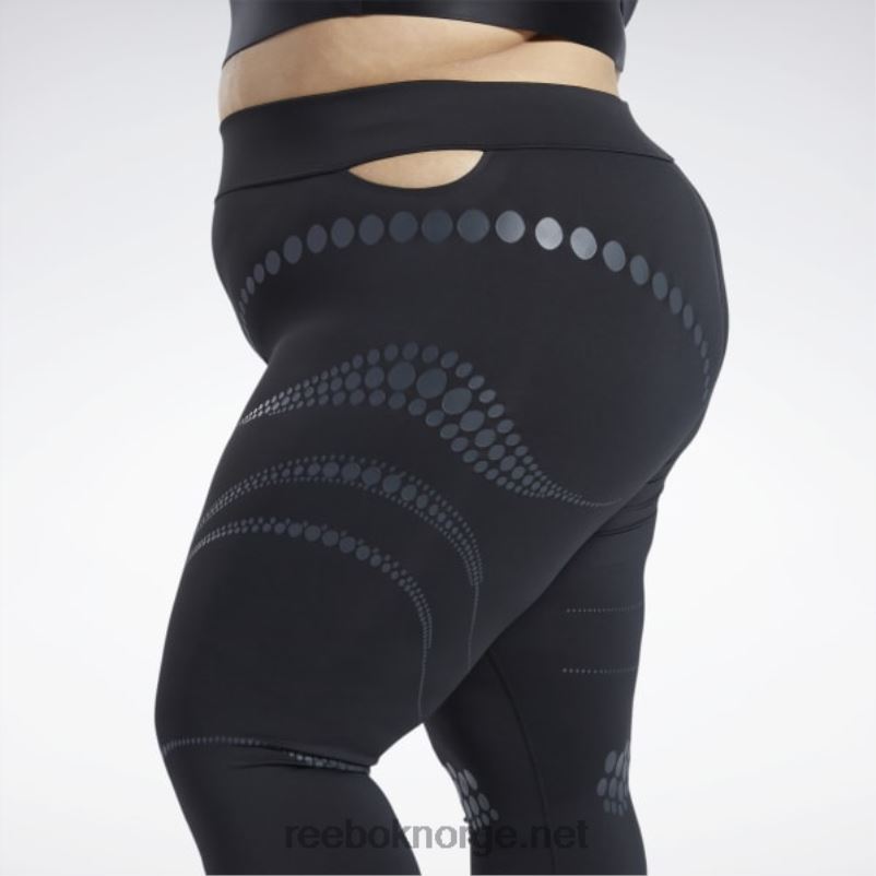 kvinner svart 2X42N218 Reebok cardi b tights (plus size) - Bilde 7