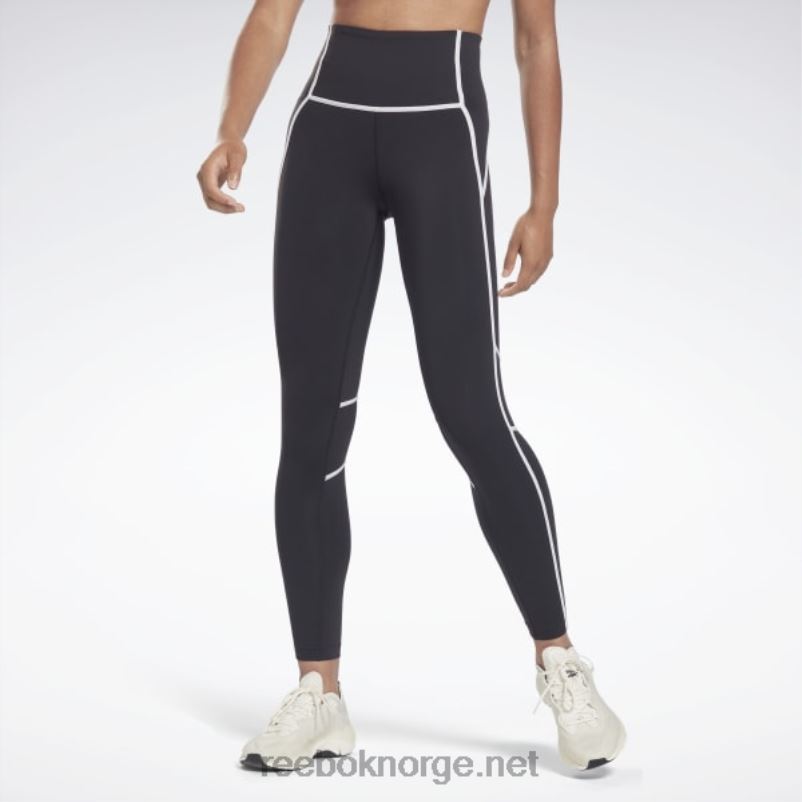 kvinner_svart_2x42n230_reebok_lux_fargeblokk_tights_med_hoy_midje.jpg kvinner svart 2X42N230 Reebok lux fargeblokk-tights med høy midje - Bilde 1