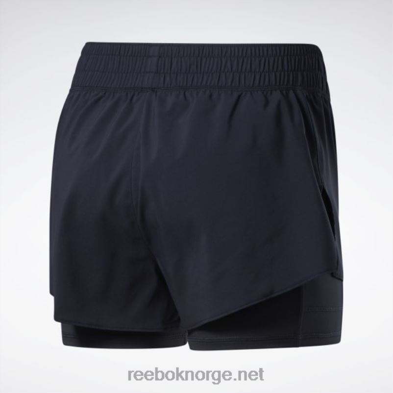 kvinner svart 2X42N400 Reebok kjører to-i-ett shorts - Bilde 7