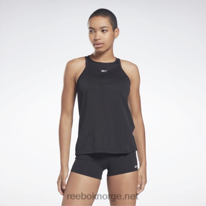 kvinner svart 2X42N598 Reebok forent av fitness perforert tank topp - Bilde 1
