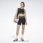 kvinner svart 2X42N603 Reebok rib høye leggings - Bilde 2