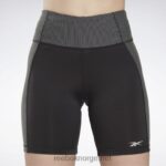 kvinner svart 2X42N603 Reebok rib høye leggings - Bilde 4