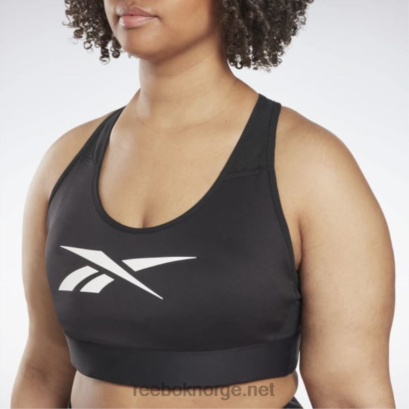 kvinner svart 2X42N612 Reebok lux vector racer sports-bh (plus size) - Bilde 4
