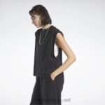 kvinner svart 2X42N627 Reebok klassiske jersey muskel tank topp