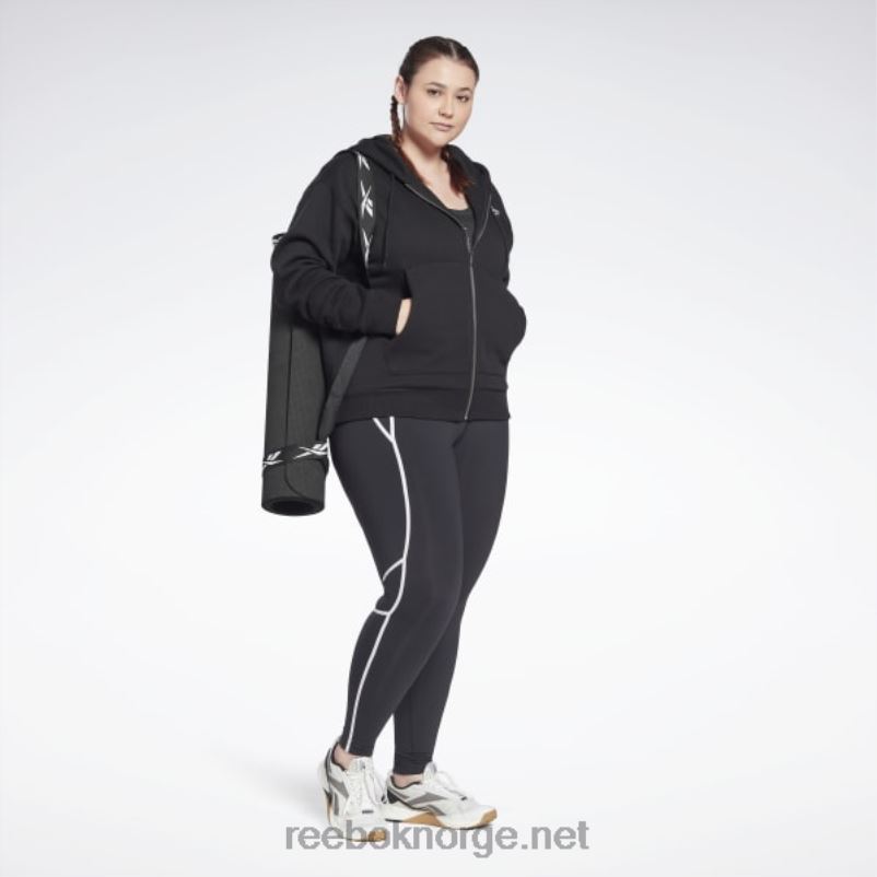 kvinner svart 2X42N636 Reebok lux fargeblokk-tights med høy midje (plus size) - Bilde 2