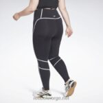kvinner svart 2X42N636 Reebok lux fargeblokk-tights med høy midje (plus size) - Bilde 3