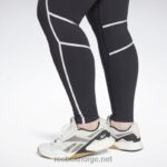 kvinner svart 2X42N636 Reebok lux fargeblokk-tights med høy midje (plus size) - Bilde 4