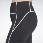 kvinner svart 2X42N636 Reebok lux fargeblokk-tights med høy midje (plus size) - Bilde 5