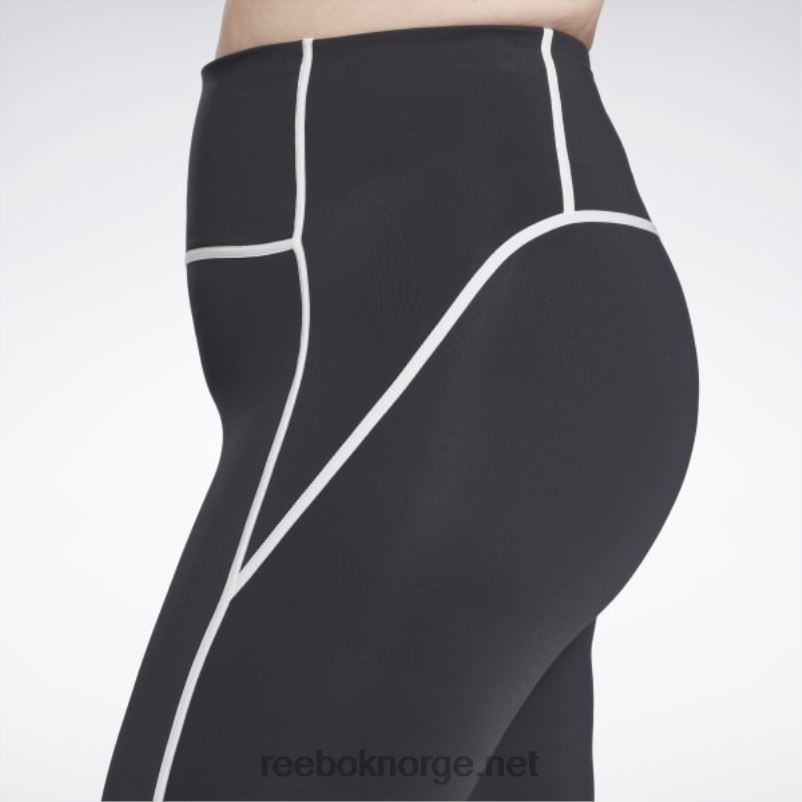 kvinner svart 2X42N636 Reebok lux fargeblokk-tights med høy midje (plus size) - Bilde 5