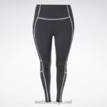 kvinner svart 2X42N636 Reebok lux fargeblokk-tights med høy midje (plus size) - Bilde 6