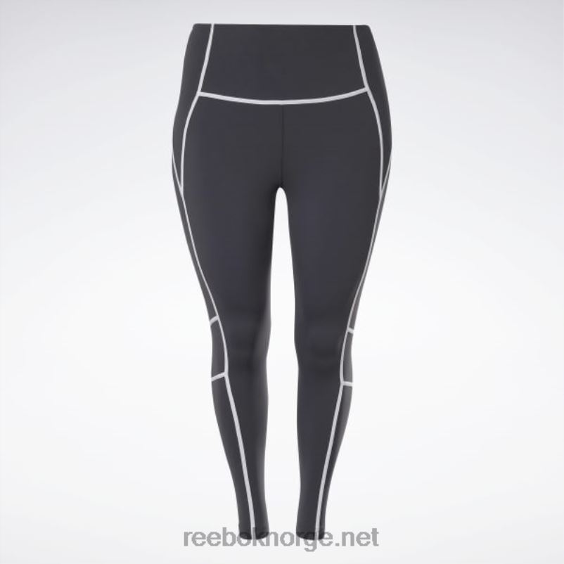 kvinner svart 2X42N636 Reebok lux fargeblokk-tights med høy midje (plus size) - Bilde 6