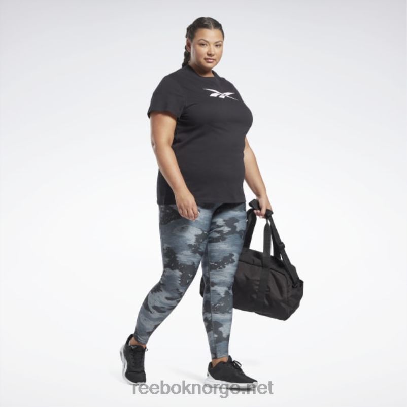 kvinner svart 2X42N654 Reebok treningsnødvendige vektorgrafikk-t-skjorter (plus size) - Bilde 2