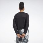 kvinner svart 2X42N660 Reebok activchill+dreamblend langermet t-skjorte - Bilde 3
