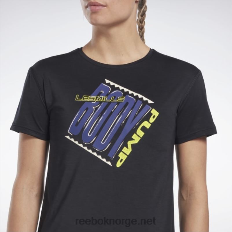 kvinner svart 2X42N766 Reebok les mills bodypump activchill atletisk t-skjorte - Bilde 4