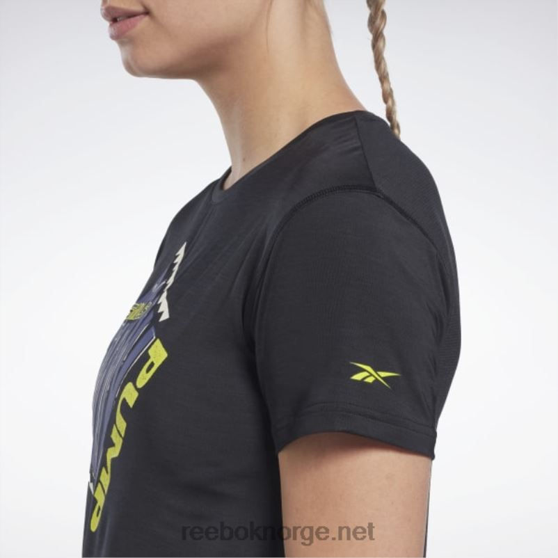 kvinner svart 2X42N766 Reebok les mills bodypump activchill atletisk t-skjorte - Bilde 5