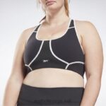 kvinner svart 2X42N769 Reebok lux racer vattert fargeblokkert BH (plus size) - Bilde 4