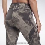 kvinner svart 2X42N795 Reebok lux jacquard leggings - Bilde 5