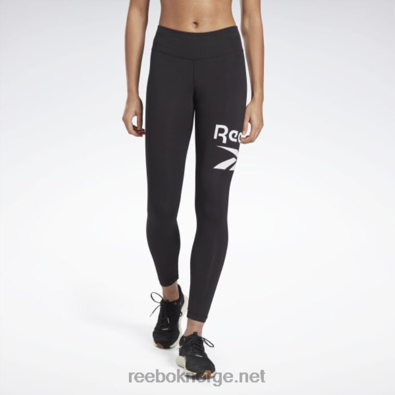 kvinner_svart_2x42n818_reebok_leggings_med_identitetslogo.jpg kvinner svart 2X42N818 Reebok leggings med identitetslogo - Bilde 1