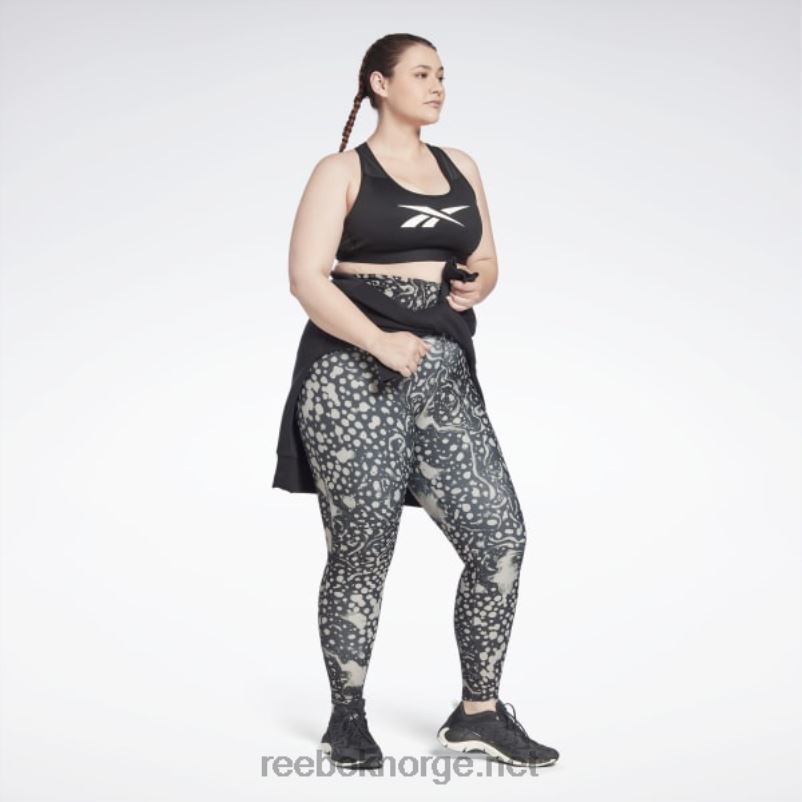 kvinner svart 2X42N840 Reebok lux vector racer sports-bh (plus size) - Bilde 3