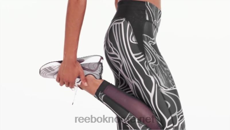 kvinner svart 2X42N852 Reebok lux perform mid-rise naturvokste tights - Bilde 2