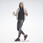 kvinner svart 2X42N852 Reebok lux perform mid-rise naturvokste tights - Bilde 3