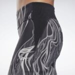 kvinner svart 2X42N852 Reebok lux perform mid-rise naturvokste tights - Bilde 5