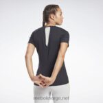 kvinner svart 2X42N878 Reebok activchill atletisk t-skjorte - Bilde 3