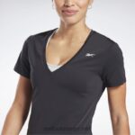 kvinner svart 2X42N878 Reebok activchill atletisk t-skjorte - Bilde 4