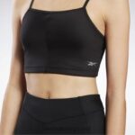kvinner svart 2X42N917 Reebok yoga ytelse rib crop topp - Bilde 4