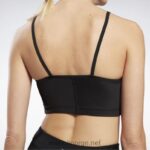 kvinner svart 2X42N917 Reebok yoga ytelse rib crop topp - Bilde 5