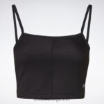 kvinner svart 2X42N917 Reebok yoga ytelse rib crop topp - Bilde 6