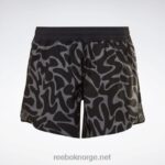 kvinner svart 2X42N948 Reebok løpende shorts med trykk - Bilde 7